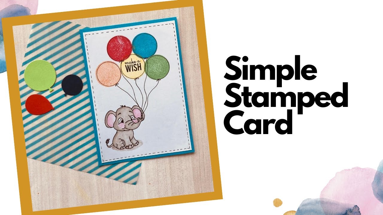 Simple Stamped Card - YouTube