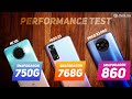 SD 768G vs SD 750G vs SD 860 - iQOO Z3 5G vs Mi 10i vs Poco X3 Pro | Performance & Gaming Test