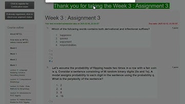NPTEL Natural Language Processing Week 3 Assignment Solution January - April 2025 IIT Kharagpur