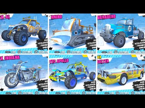 Motorstorm Arctic Edge - All Vehicles & Drivers Unlocked