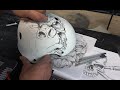 paint a helmet with pencils only - ETOE Designs