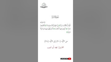 سورة النبأ - من الآيه (20) إلى (24) القارئ فهد أبو شبيب 1445 هـ - 2023 م