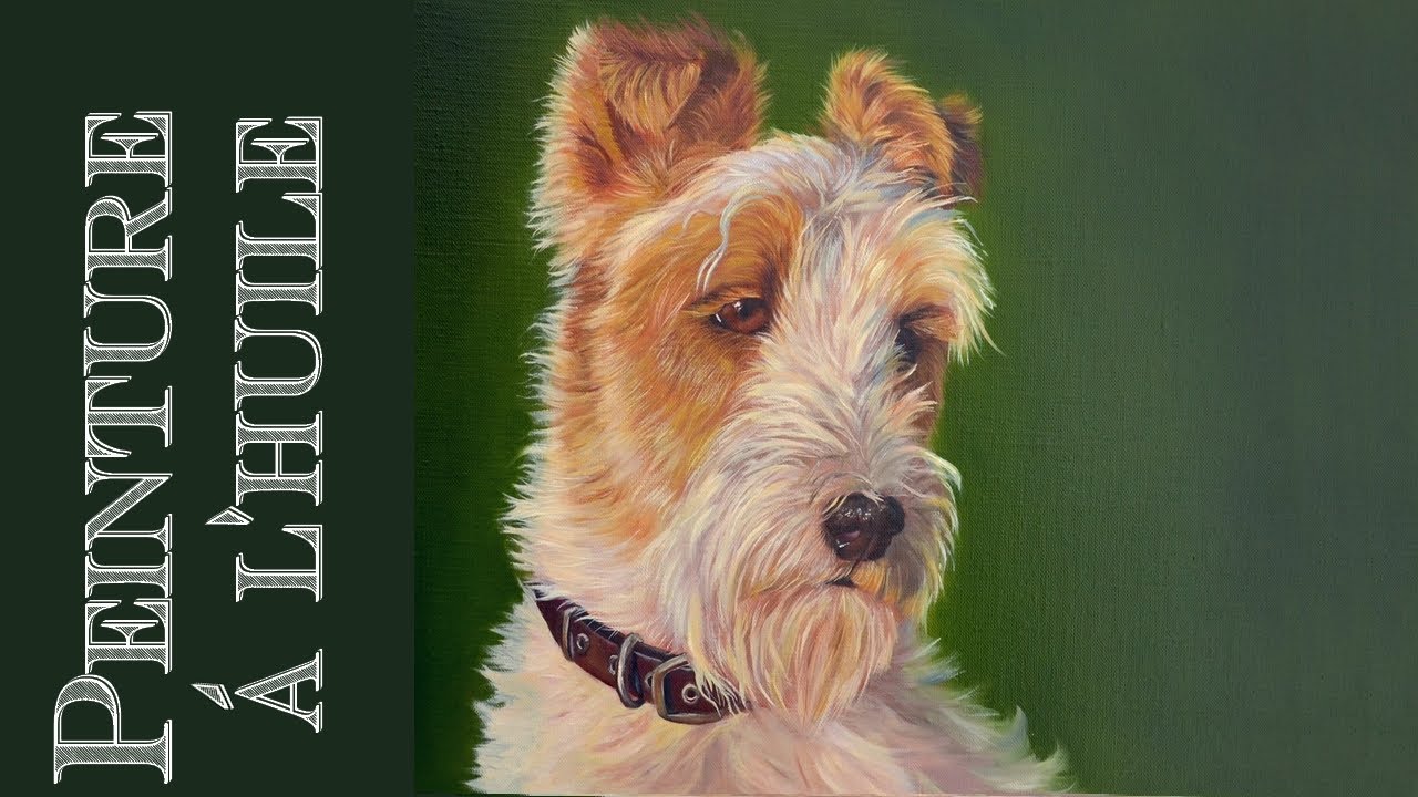 Dessin Et Peinture Video 3179 Comment Peindre Un Chien A Poils Longs Fox Terrier Huile Ou Acrylique Le Blog De Lapalettedecouleurs Over Blog Com