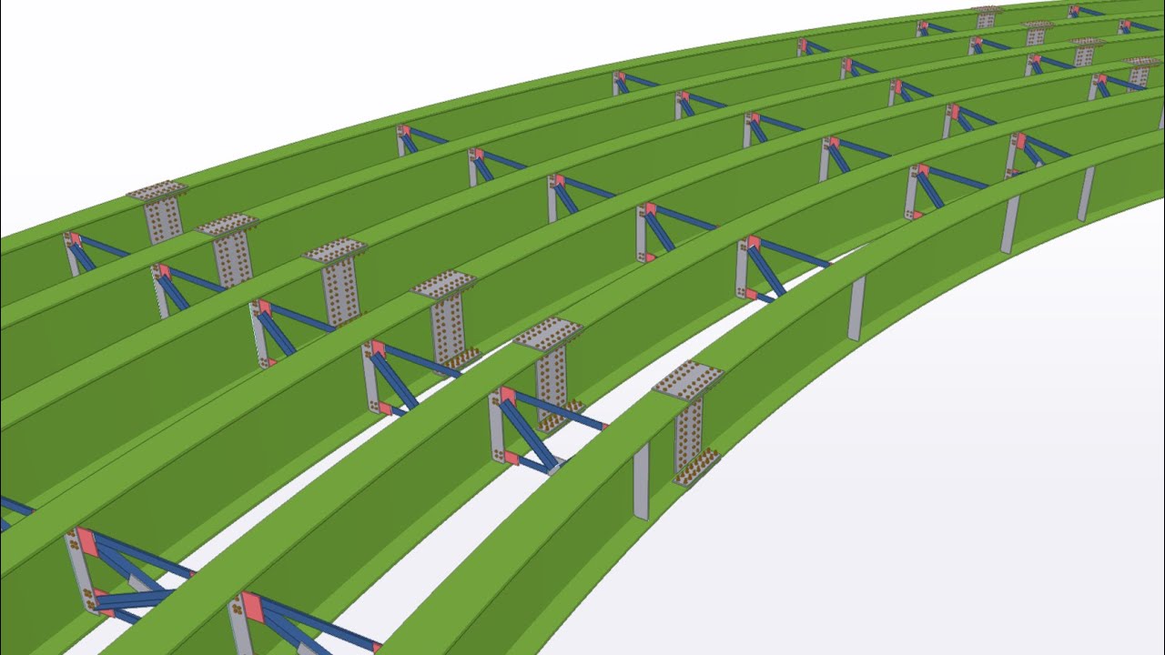 How to Create Stiffeners & Gussets in Curved Poly beam in Tekla Structures (Tricky Method) [2022