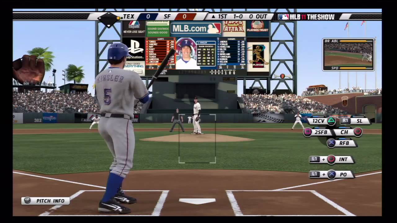 MLB 11 The Show - Texas Rangers vs San Francisco Giants - YouTube
