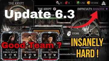 MK Mobile Krypt Mode KHAOTIC Difficulty Gameplay. Not Recommended for Beginners to Play !