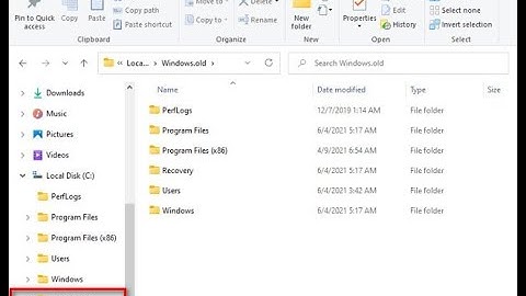 How to Restore Files from Windows old in Windows 10