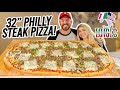 Ultimate "Football" Philly Cheesesteak Pizza Challenge w/ Katina!!