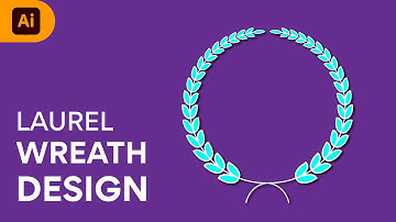 How to Design a Laurel Wreath in Adobe Illustrator | Circle leaf design | leaf logo #graphicdesign