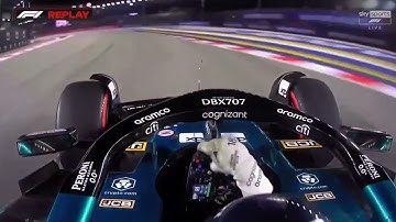Lance Stroll MEGA crash in Singapore Q1 2023