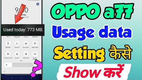 OPPO A77 me daily Usage data kaise Show Kare | How to show Usage data Setting in OPPO A77 | OPPO A77