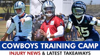 Cowboys Training Camp Takeaways On Injury News, Kicker Issues, Dak Prescott & DeMarvion Overshown