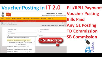 Voucher Posting in IT 2.0 || Bills Paid/PLI Payment/RPLI Payment/Any GL Posting || Vin Tech Videos