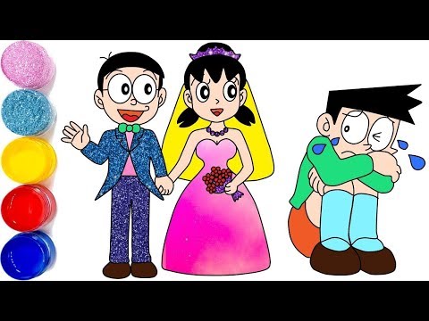 Draw Nobita and Shizuka