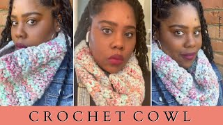 Crochet Cowl| Beginner Crochet Cowl| Lemon Peel Crochet Cowl