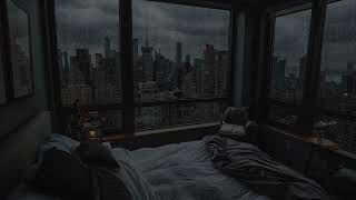 Looking at the City from Above on a Rainy Day to Fall Asleep Quickly | Spiritual Healing and Sleep