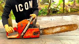 : Restoration Old Rusty Gasoline ChainSaw // Restoring 2 Stroke Petrol Chain Saw