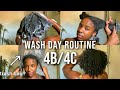 WASH DAY ROUTINE ON TYPE 4B 4C NATURAL HAIR! | HOW TO WASH NATURAL HAIR
