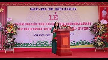 Lễ đón bằng công nhận trường THCS Giáo Liêm-Sơn Động-Bắc Giang đạt chuẩn Quốc gia mức độ 1