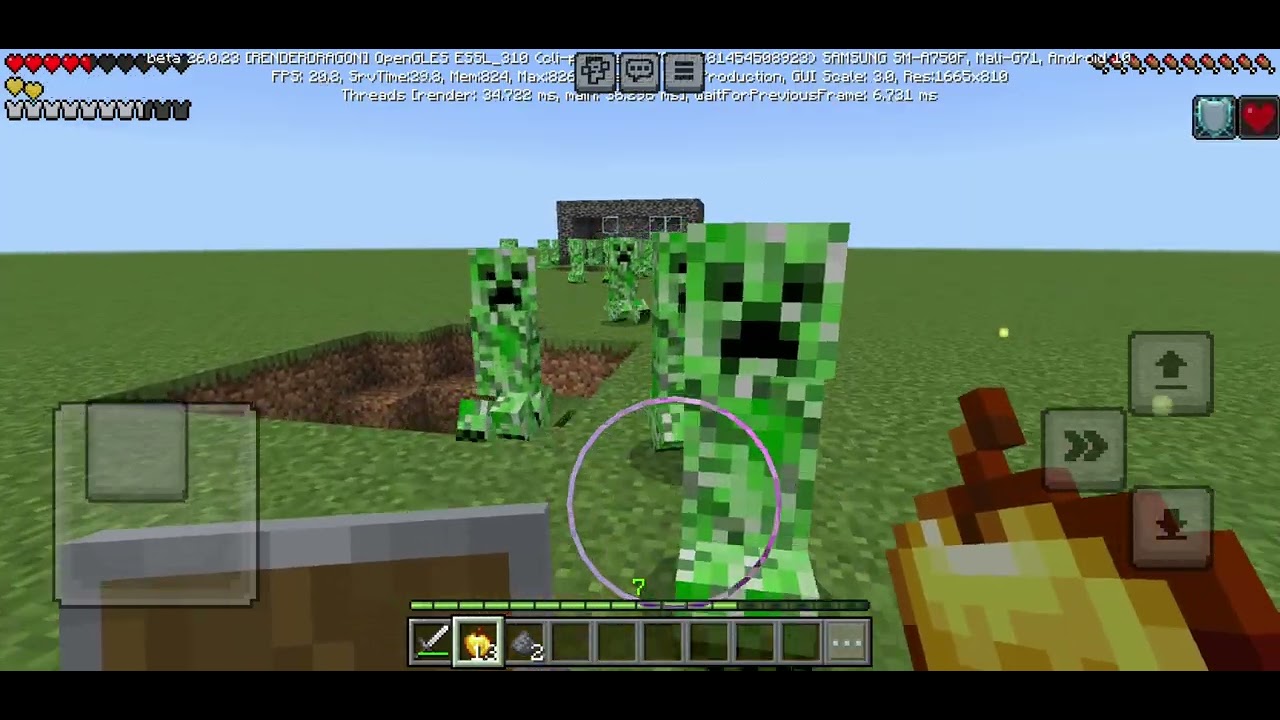 100 creepers vs 1 player with iron armour