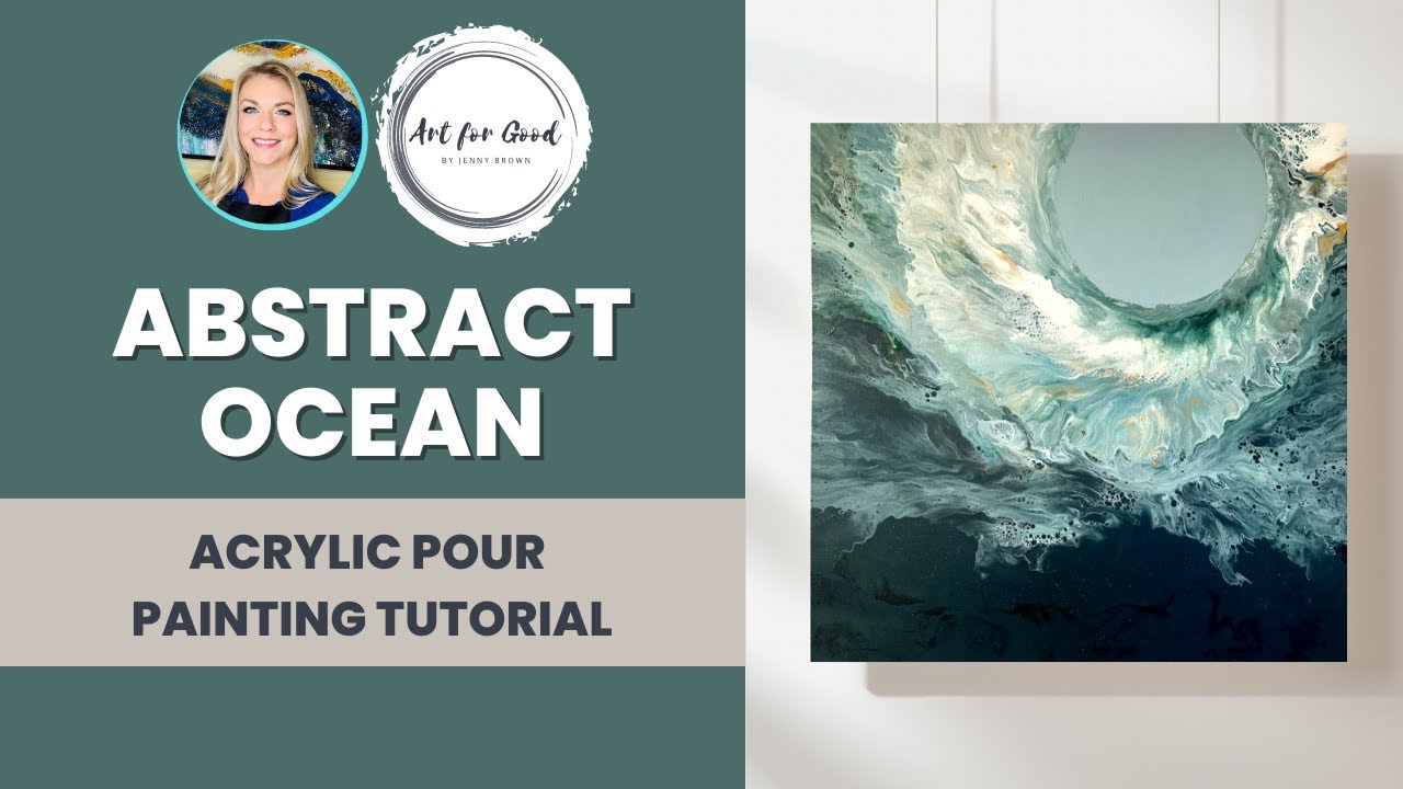 Cake Pan Chaos Dutch Pour Acrylic Pouring Technique - Abstract Ocean ...