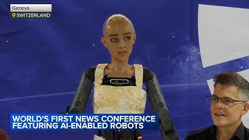 Robots answer questions at event on future of artificial intelligence