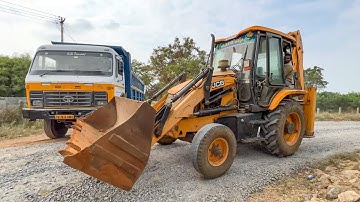 JCB 3DX Going Renovate Village Old Road Broken picking and Leveling | jcb video