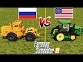 Farming Simulator 19 : TUG OF WAR !!! AMERICA vs RUSSIA :  Who Will Win?