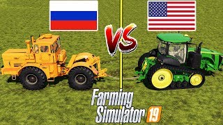 Farming Simulator 19 : TUG OF WAR !!! AMERICA vs RUSSIA : Who Will Win?