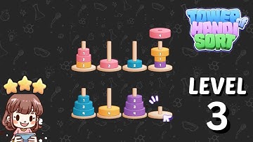 Tower of Hanoi Sort Level 3 Solution Walkthrough