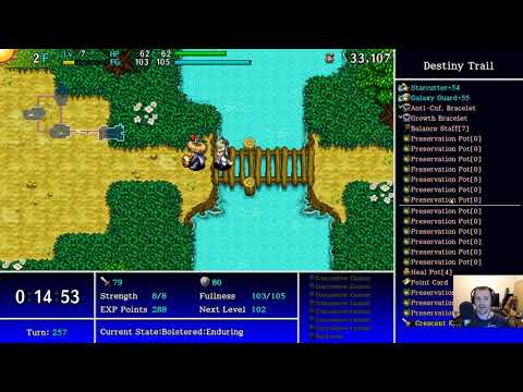 Shiren The Wanderer: The Tower of Fortune And The Dice of Fate Full Playthrough Of Story Dungeon pt1