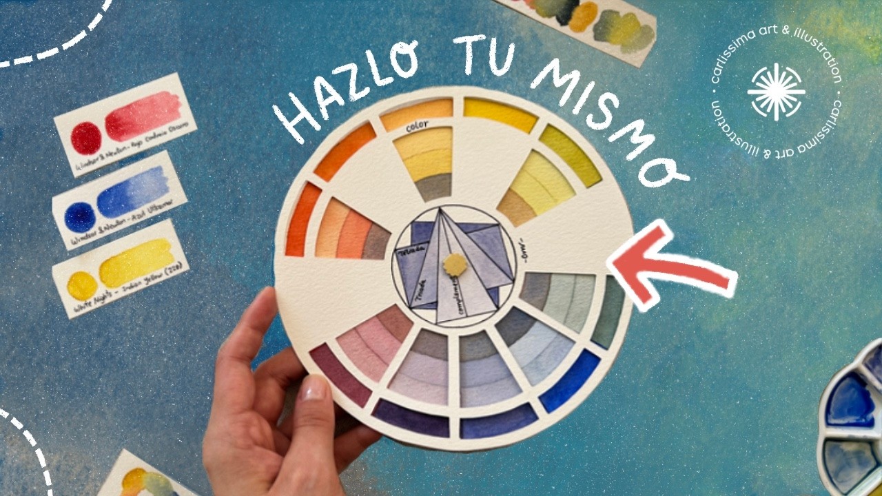 Crea tu propio CÍRCULO CROMÁTICO ✶ 🏆🎨 DIY. Como COMBINAR COLORES para pintar con acuarela.