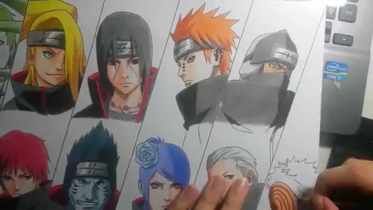 Speed Drawing - Akatsuki (Naruto) 