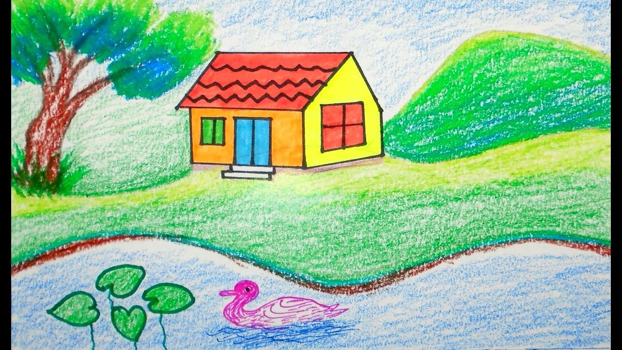 Featured image of post Painting Drawing House For Kids / Family drawing money house clothes and video game symbol on the.