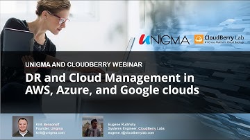 [Webinar] Disaster Recovery and Cloud Management in AWS, Azure And Google Clouds