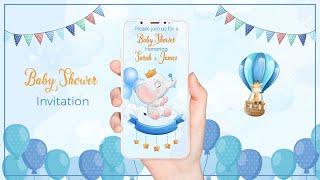 BABY SHOWER INVITATION || KIDS ANIMATED INVITATION || DIGITAL INVITATION || BABY ANIMATION VIDEO ||