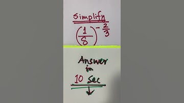 #shortsviral #math #Simplify (1/8)^-(2/3)