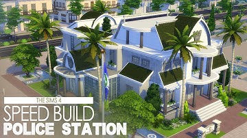 The Sims 4  Get To Work - Speed Build - Police Station