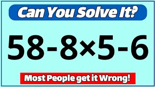 Can You Solve This Simple Math Question 