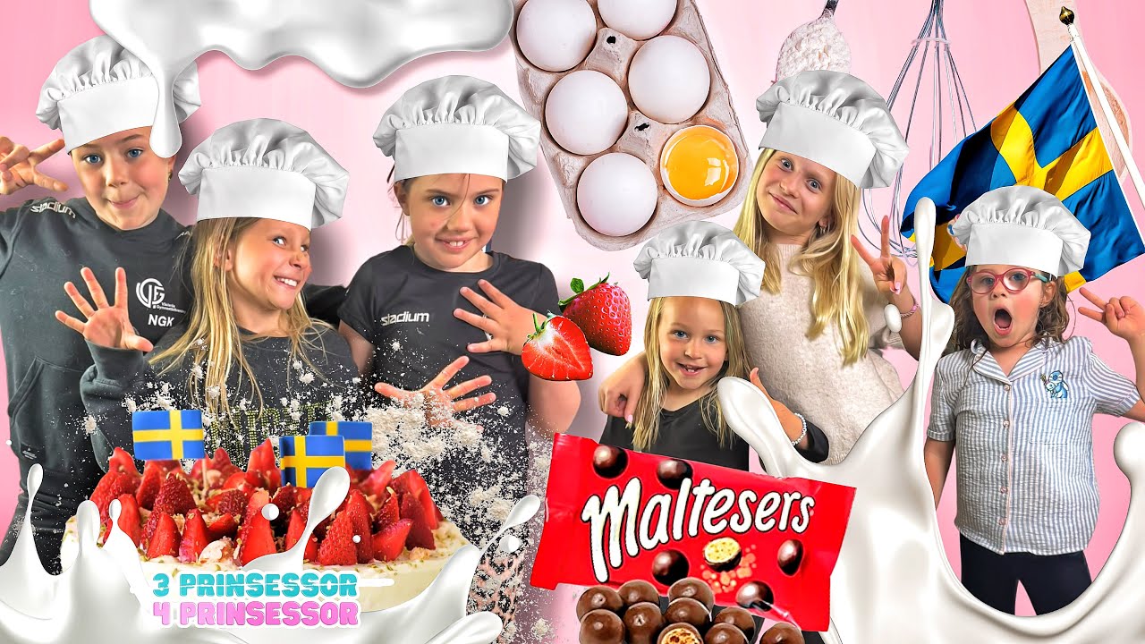 Sveriges nationaldag🇸🇪 KAOS tårta🎂 Tilly lär sig cykla och airtrack i regnet🚲💦 -3prinsessor VLOGG💗