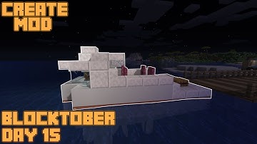 Blocktober 2021 Day 15: A Ship Sea Bound Ship Made With the Create Mod