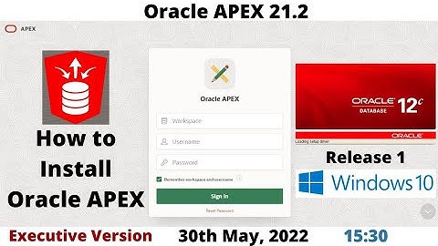How to Install Oracle APEX 21.2 | DB 12cR1 | Executive | Windows 10