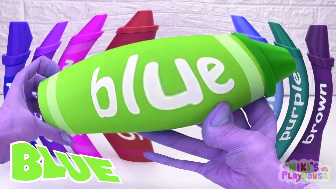 BLUE COLORS CRAYONS - LEARNING COLOURS || SPONSORED BY : KLASKY CSUPO 2001 EFFECTS