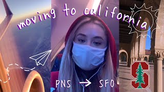 FLYING TO STANFORD *college moving vlog*