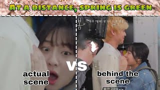 actual scene VS behind the scene (Sobin and Jun first meet) | At a Distance, Spring is Green