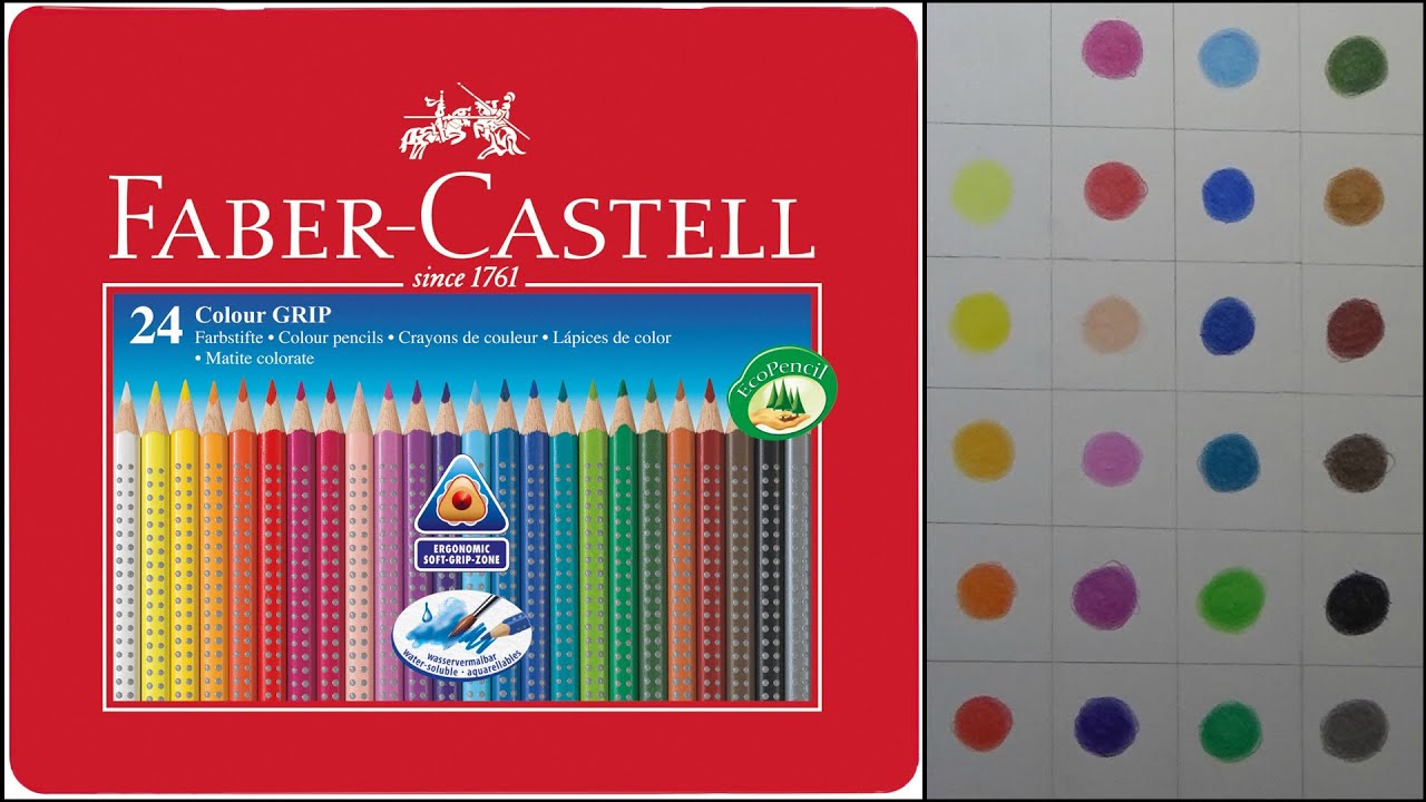 Faber Castell Watercolor Pencils Color Chart