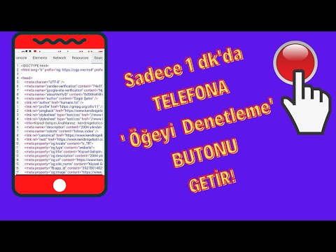 📌Telefona 'Öğeyi İnceleme Butonu' Getirme, Inspect Element