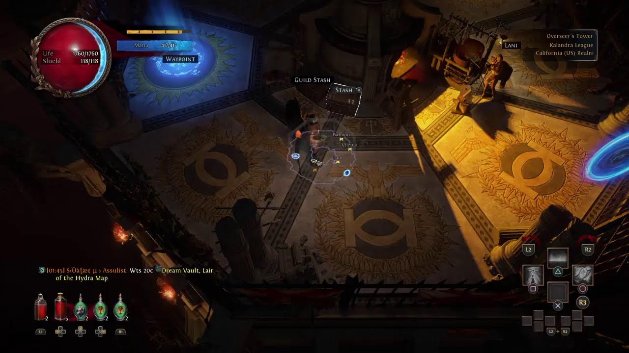 [POE-PS4] SC Ruthless練習 Path of Exile 3.19 Inq RF爺 のんびり呑みながら