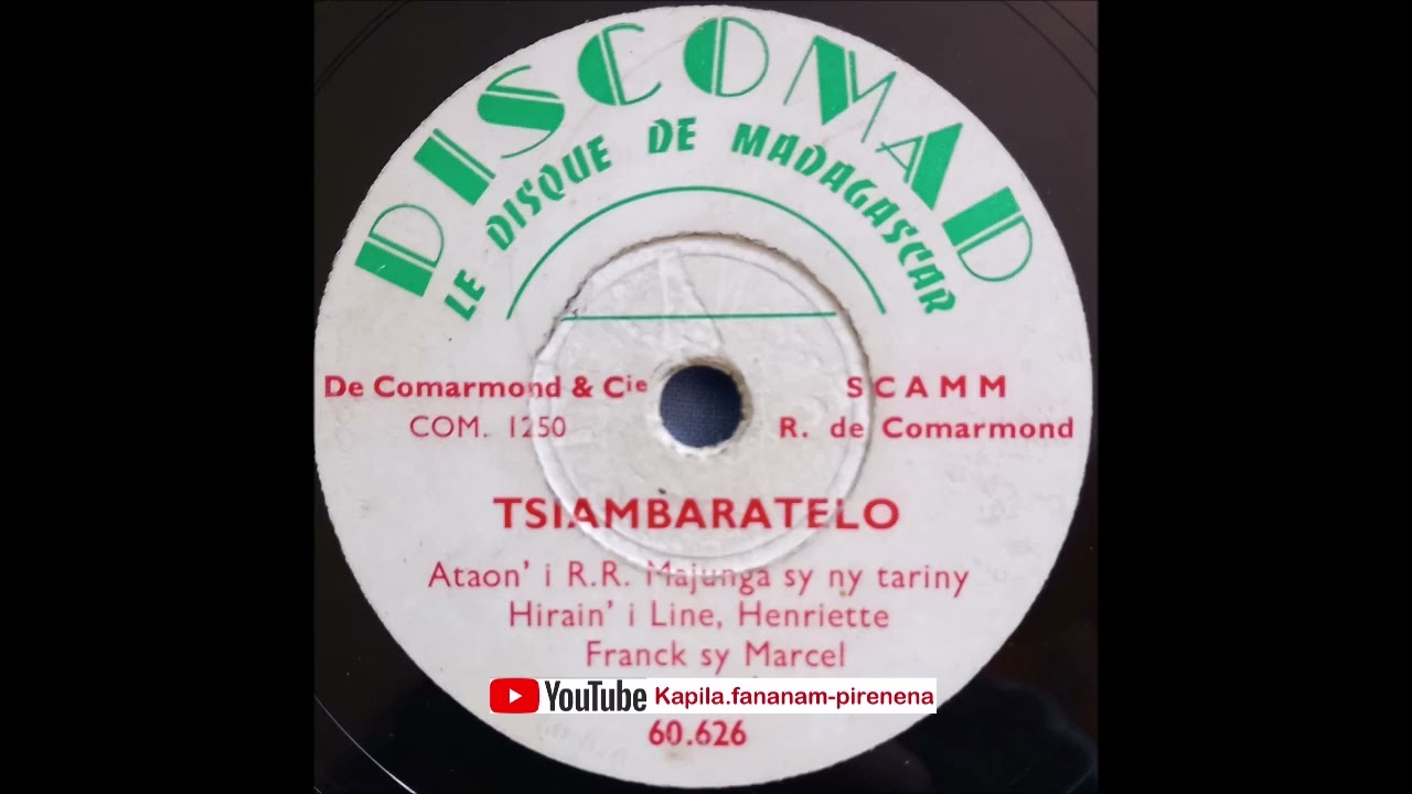 R.R. Majunga - Tsiambaratelo (Discomad original 78 tours) - Madagascar.