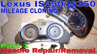 Lexus IS250 IS350 Speedometer Tachometer Needle Repair Part 1| New Cluster Mileage Correction